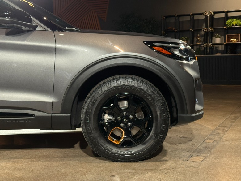 Front wheel of a 2025 Ford Explorer Tremor