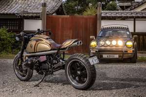 Rough Crafts x GrowthRing & Supply Co. BMW R 12 nineT street tracker to match a safari Porsche 911